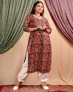 Black Rose Straight Kurti