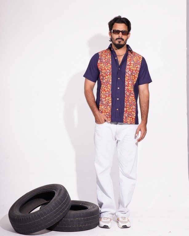 Leafy Wood Button Down Shirt Main image