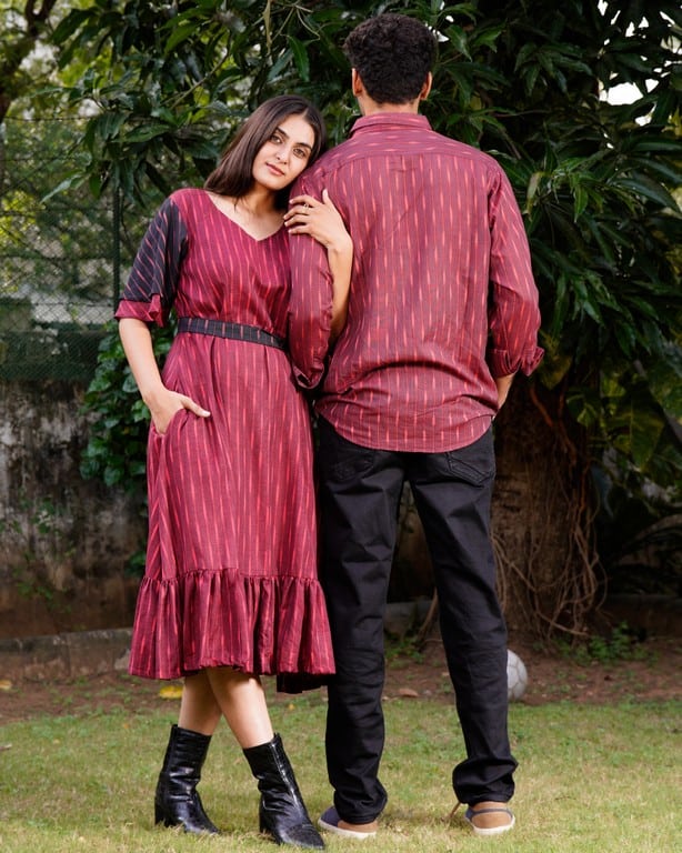Beetroot Diverting Threads Couple Set