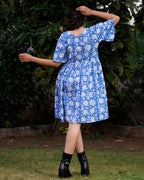 Blue Bloom Short Dress