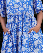 Blue Bloom Short Dress