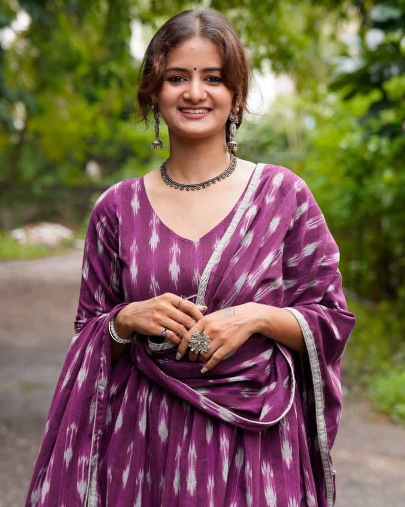 Purple Aster Sharara Set