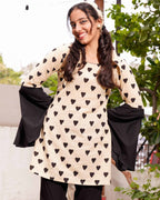 Black Cinnamon Cupid Retro Dress Set