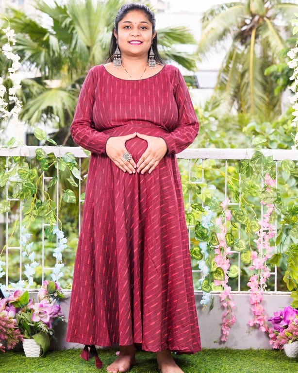 Beetroot Red Nursing Dress