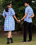 Blue Bloom Short Couple Set