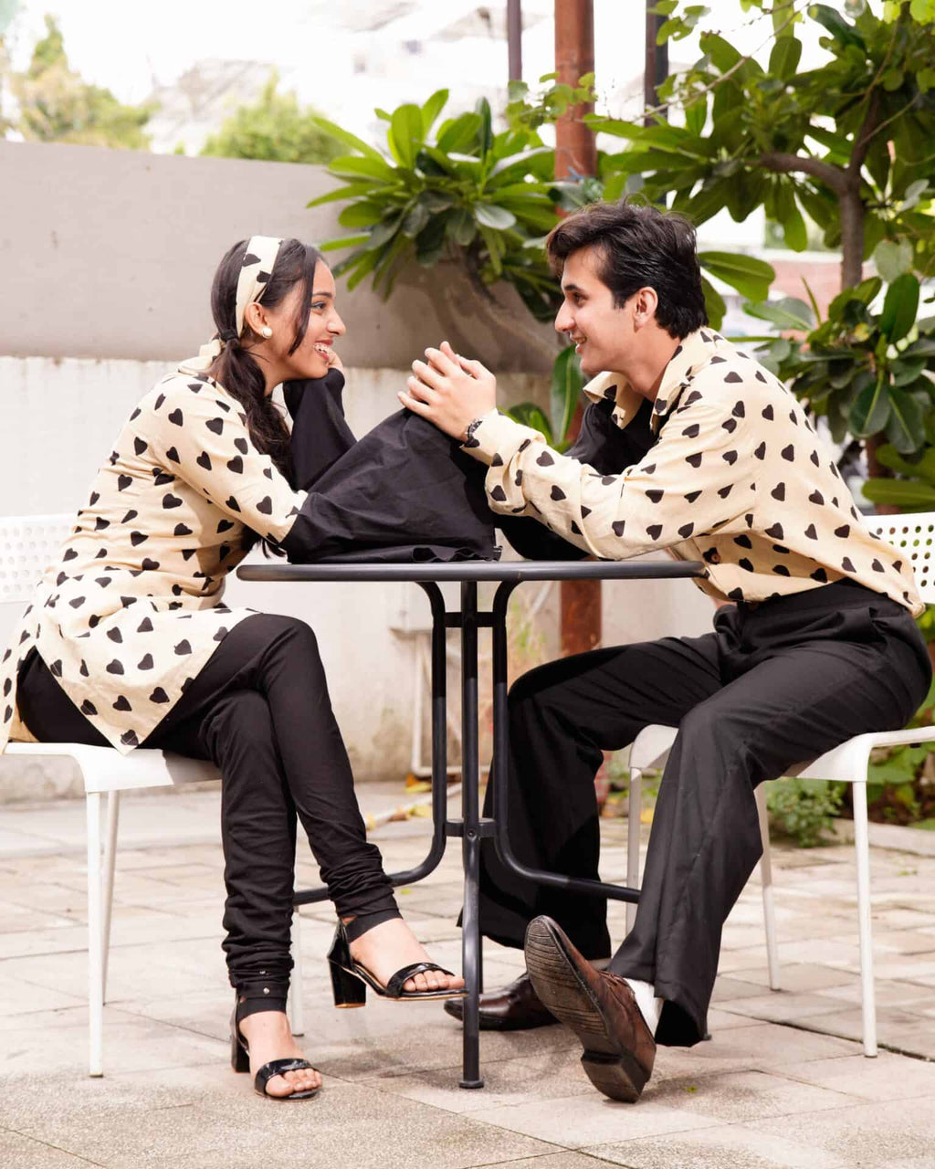 Black Cinnamon Cupid Retro Couple Set