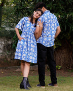 Blue Bloom Short Couple Set