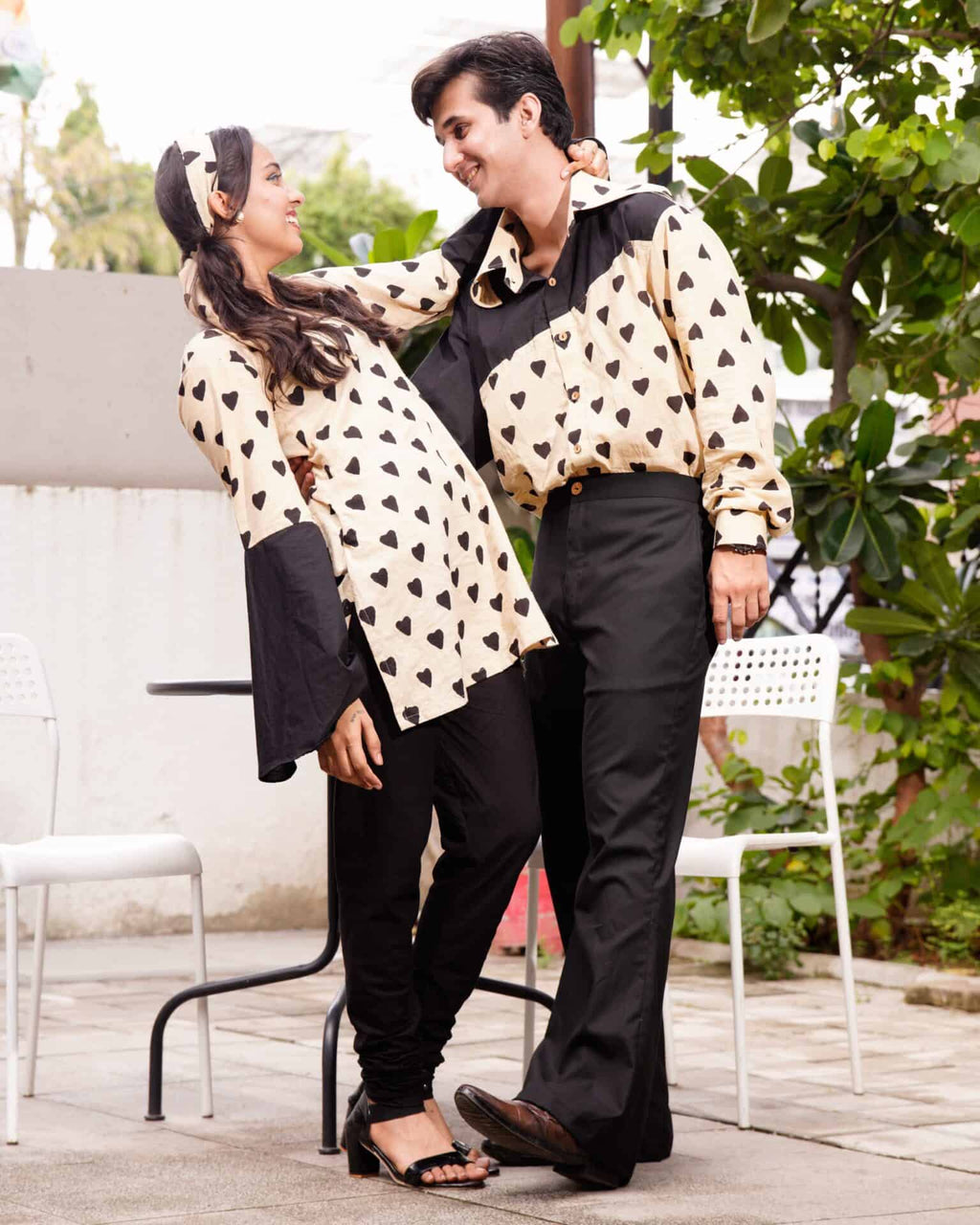 Black Cinnamon Cupid Retro Couple Set