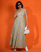 Mint Green Halter Neck Dress