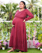 Beetroot Red Nursing Dress