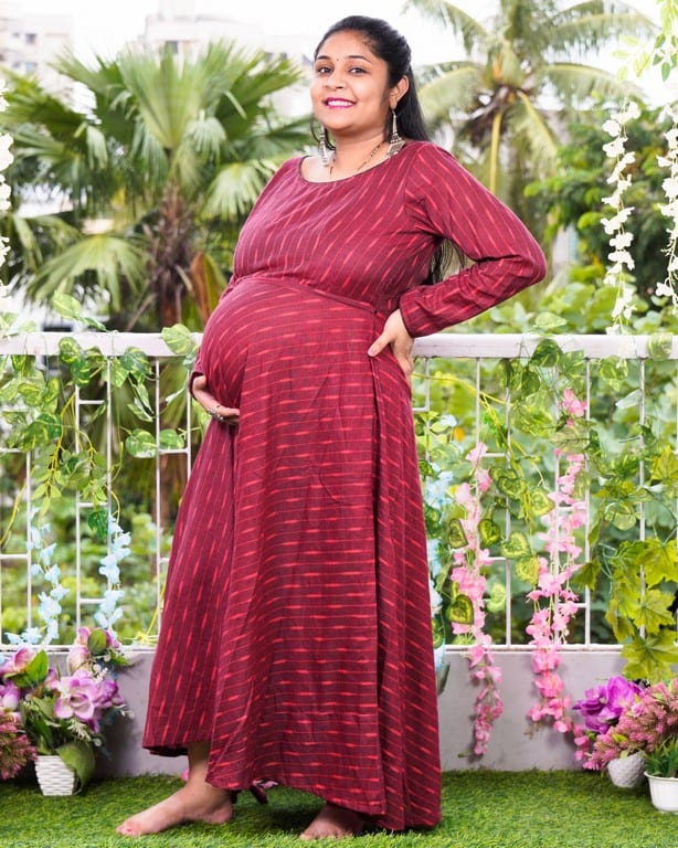 Beetroot Red Nursing Dress
