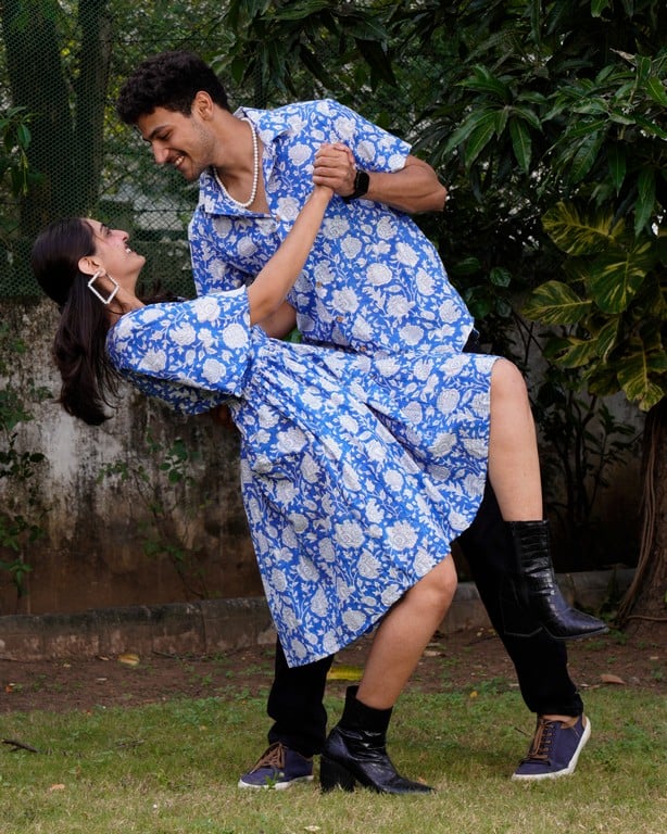 Blue Bloom Short Couple Set