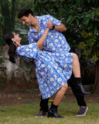 Blue Bloom Short Couple Set