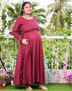 Beetroot Red Nursing Dress