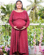 Beetroot Red Nursing Dress