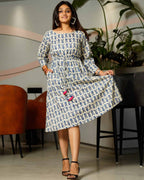 Blue Shoal Maternity Dress