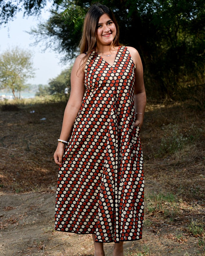 Archies Red Loma Dress Secondary image