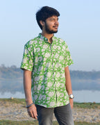 Pistachio Green Floral Shirt