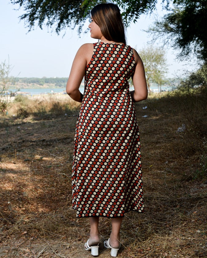 Archies Red Loma Maternity Dress