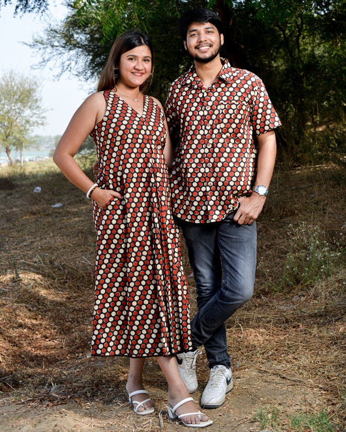 Archies Red Loma Couple Set