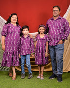Purple Aster Ikat Frill Family Set