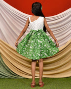 Emerald Green Cutwork Kids Dress