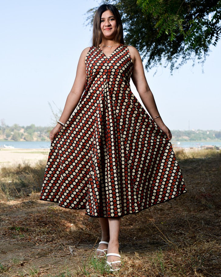 Archies Red Loma Dress