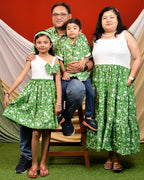 Emerald Green Cutwork Family Set