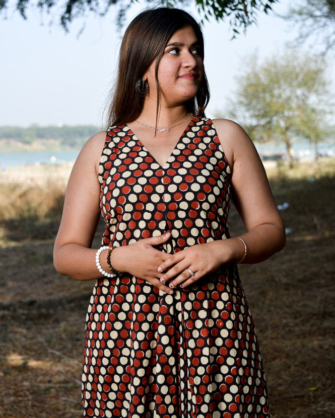 Archies Red Loma Dress