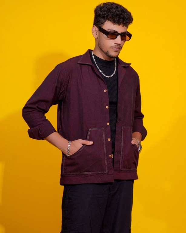 Rich Mauve Jacket style shirt