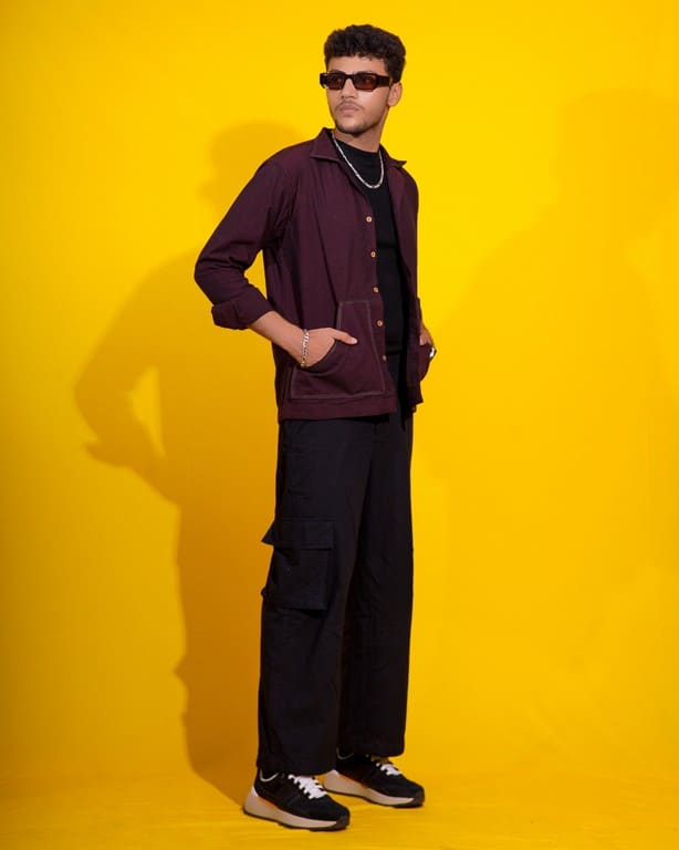 Rich Mauve Jacket style shirt