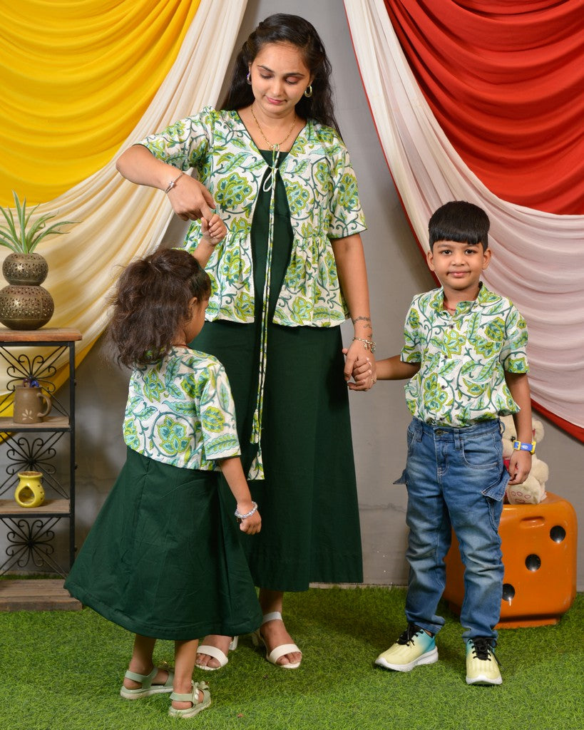 Forest Floral Jacket Mother Kids Twinning Secondary image