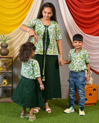 Forest Floral Jacket Mother Kids Twinning