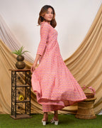 Spring Pink Tiered Maternity Dress