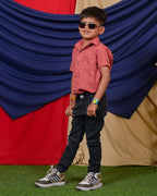 Pink Checkered Kids Shirt