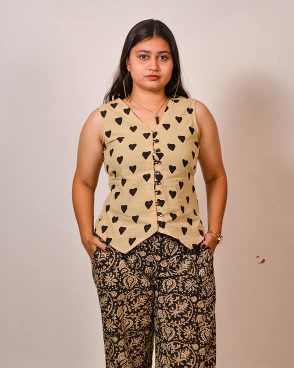 Kiara Hearts Vest Co-ord Set