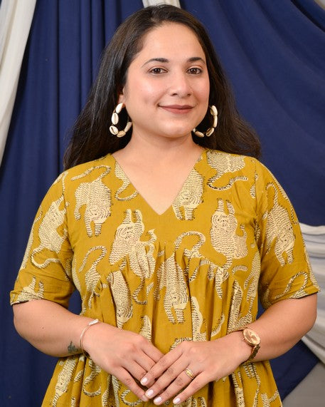 Mustard Lisa Midi Dress