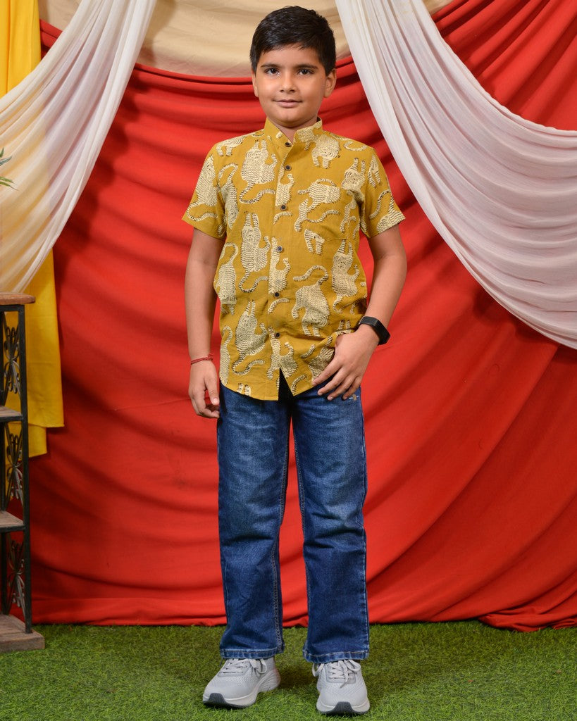 Mustard Kitty Boy Shirt Main image