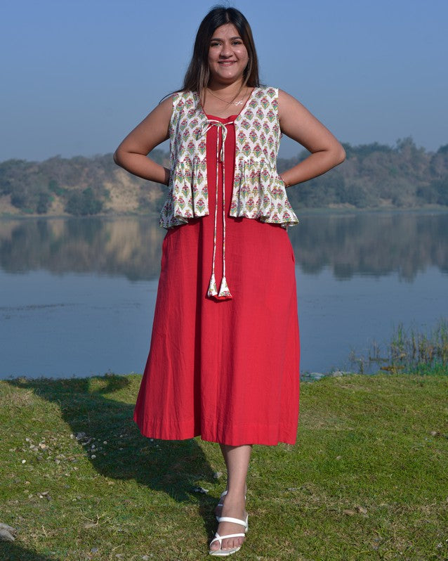 Cherry Red Jacket Dress