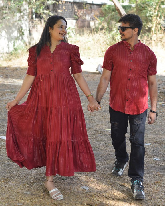 Starry Maroon Long Couple Main image