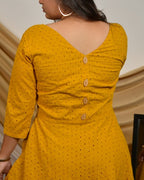 Mustard Cutwork Dress