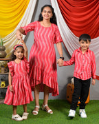 Flamingo Pink Senorita Ikat Family