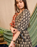 Rosy Noir Vine Nursing Dress