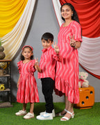 Flamingo Pink Senorita Ikat Family