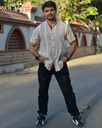 Maroon Red Striped Shirt
