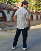 Maroon Red Striped Shirt