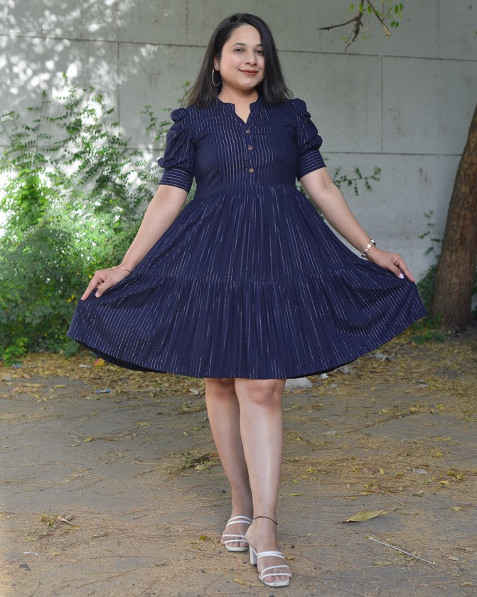 Starry Indigo Short Dress