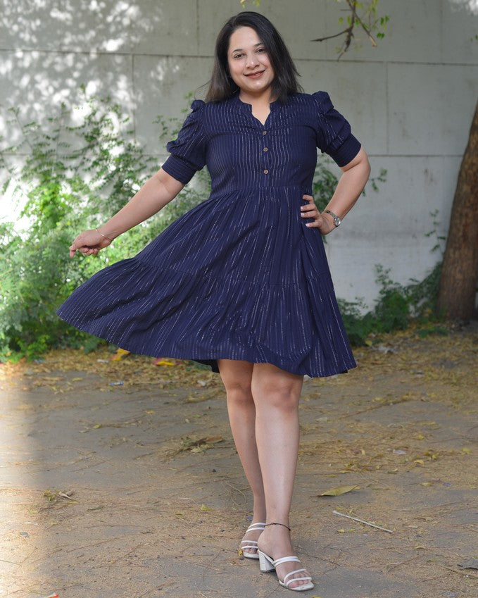 Starry Indigo Short Dress