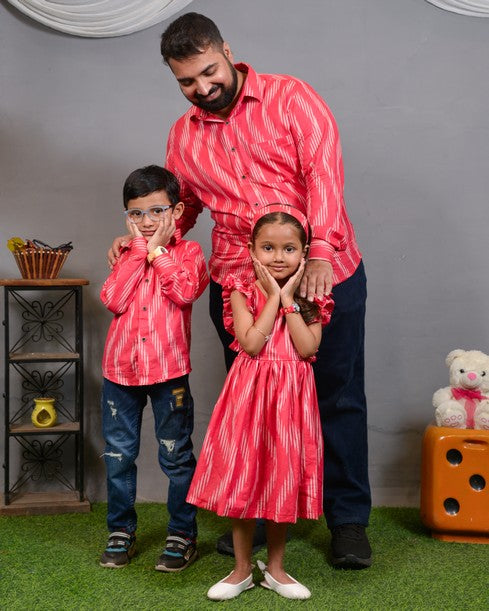 Flamingo Pink Father Kid Twining