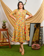 Daffodil Yellow Angrakha Dress